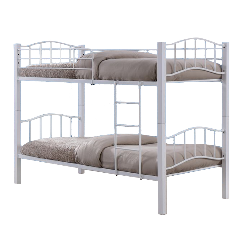 PALOMA Double Deck Bed 90x200 Metal White/Wood White