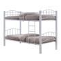 PALOMA Double Deck Bed 90x200 Metal White/Wood White