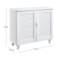 SHOE CABINET 2 Doors 77x33x70cm White