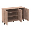 SHOE CABINET 3 Doors 110x33x77cm Sonoma