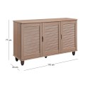 SHOE CABINET 3 Doors 110x33x77cm Sonoma