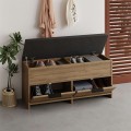 Παπουτσοθήκη Cove Megapap χρώμα ανοιχτό καρυδί 106x34x51,5εκ.