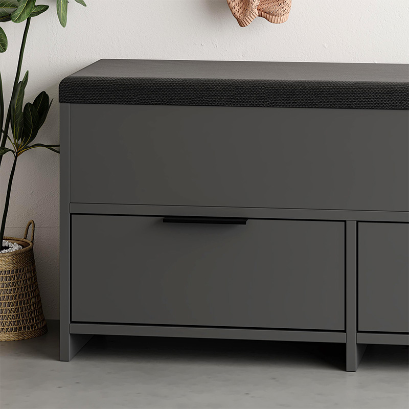 Παπουτσοθήκη Cove Megapap χρώμα ανθρακί 106x34x51,5εκ.