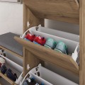 Dude Megapap melamine bench - shoe rack in light brown color 104,8x26x118,5cm.