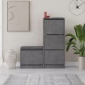 Παπουτσοθήκη Dude Megapap χρώμα γκρι ρετρό104,8x26x118,5εκ.