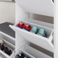Dude Megapap melamine bench - shoe rack in white color 104,8x26x118,5cm.