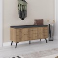 Dune Megapap melamine shoe bench in light brown color 107x35x55cm.