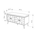 Dune Megapap melamine shoe bench in light brown color 107x35x55cm.