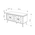 Παπουτσοθήκη Dune Megapap χρώμα sapphire oak 107x35x55εκ.