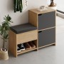 Παπουτσοθήκη Haven Megapap χρώμα sapphire oak - ανθρακί 101x35x80,4εκ.