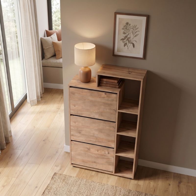 Παπουτσοθήκη Lego Megapap χρώμα pine oak 90x32x143εκ.