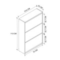 Παπουτσοθήκη μελαμίνης Nave Megapap 18 ζευγών χρώμα pine oak 73,6x24x110εκ.