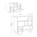 Norfolk Megapap melamine shoe rack in ancient white color 97x35x94,5cm.