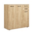 Infinity Megapap melamine shoe cabinet in oak color 108x35x108cm.