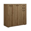 Infinity Megapap melamine shoe cabinet in walnut color 108x35x108cm.