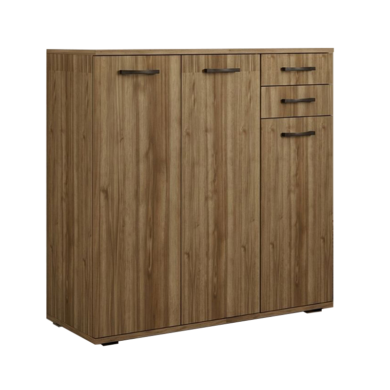 Infinity Megapap melamine shoe cabinet in walnut color 108x35x108cm.
