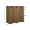 Infinity Megapap melamine shoe cabinet in walnut color 108x35x108cm.