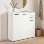 Infinity Megapap melamine shoe cabinet in white color 108x35x108cm.