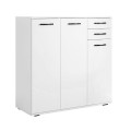 Infinity Megapap melamine shoe cabinet in white color 108x35x108cm.