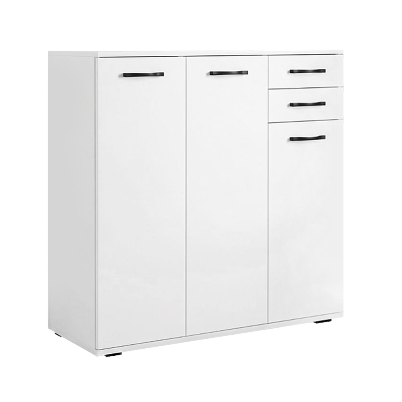 Infinity Megapap melamine shoe cabinet in white color 108x35x108cm.