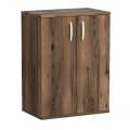 Manolo Megapap melamine shoe cabinet in smoked walnut color 60x38x81.4cm.