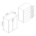 Παπουτσοθήκη - Ντουλάπι Manolo Megapap χρώμα λευκό 60x38x81,4εκ.