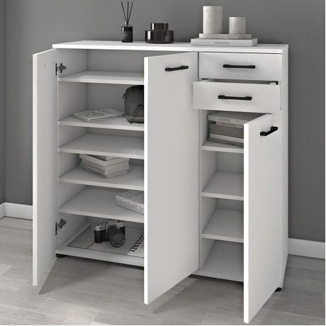 Παπουτσοθήκη - Ντουλάπι Polly Megapap χρώμα λευκό 108x35x108εκ.