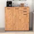 Polly Megapap melamine shoe rack in pine oak color 108x35x108cm.