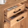Polly Megapap melamine shoe rack in pine oak color 108x35x108cm.