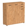 Polly Megapap melamine shoe rack in pine oak color 108x35x108cm.
