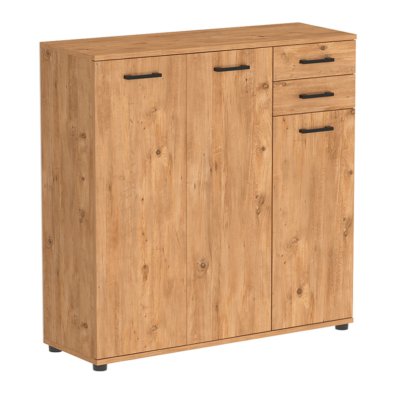 Polly Megapap melamine shoe rack in pine oak color 108x35x108cm.