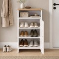 Παπουτσοθήκη - Ντουλάπι Talsa Megapap χρώμα λευκό - sapphire oak 50x35,3x86εκ.