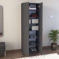 Renso Megapap melamine 2 doors wardrobe - shoe cabinet in anthracite color 59,8x37,8x178,5cm.