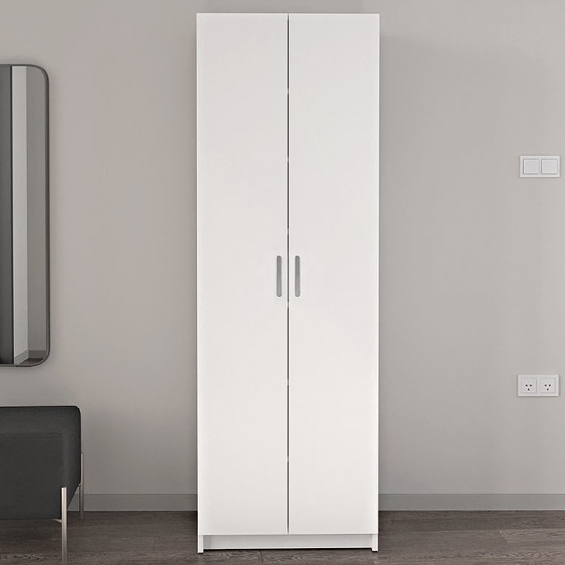Παπουτσοθήκη Renso Megapap δίφυλλη χρώμα λευκό 59,8x37,8x178,5εκ.