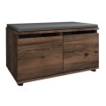 Twain Megapap melamine shoe rack of 8 pairs in smoked walnut color 80x35x42cm.
