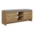 Zulla Megapap melamine entrance furniture in light brown color 110x37x43cm.