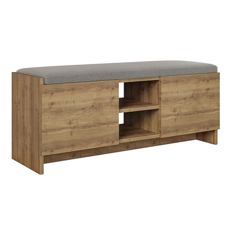 Zulla Megapap melamine entrance furniture in light brown color 110x37x43cm.