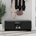 Zulla Megapap melamine entrance furniture in black color 110x37x43cm.