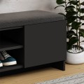 Zulla Megapap melamine entrance furniture in black color 110x37x43cm.