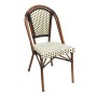 PARIS Chair Alu Walnut/Wicker Beige-Brown