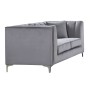 PARSON 2-Seater Sofa Fabric Dark Grey Velure