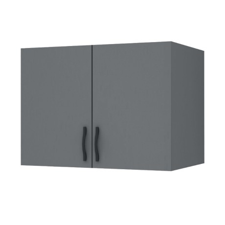 Melamine two - door wardrobe loft Ricardo Megapap in anthracite color 80x51.8x59cm.