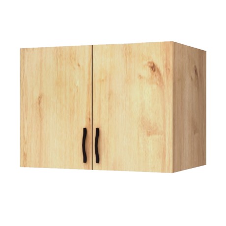 Melamine two - door wardrobe loft Ricardo Megapap wardrobe  in oak color 80x51.8x59cm.
