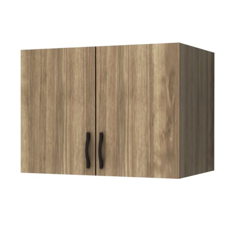 Melamine two - door wardrobe loft Ricardo Megapap in walnut color 80x51.8x59cm.