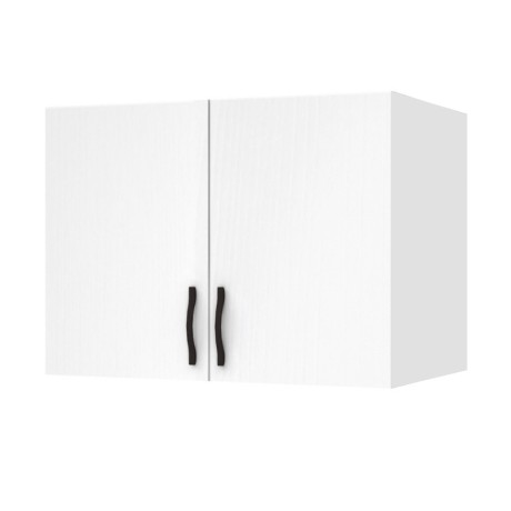 Melamine two - door wardrobe loft Ricardo Megapap in white color 80x51.8x59cm.
