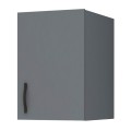 Melamine one - door wardrobe loft Ricardo Megapap in anthracite color 40x51.8x59cm.