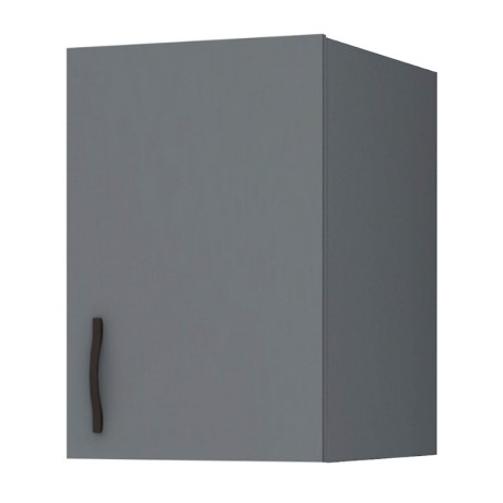 Melamine one - door wardrobe loft Ricardo Megapap in anthracite color 40x51.8x59cm.