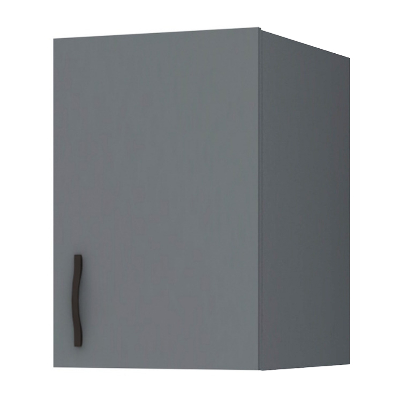 Melamine one - door wardrobe loft Ricardo Megapap in anthracite color 40x51.8x59cm.