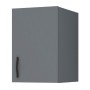 Melamine one - door wardrobe loft Ricardo Megapap in anthracite color 40x51.8x59cm.