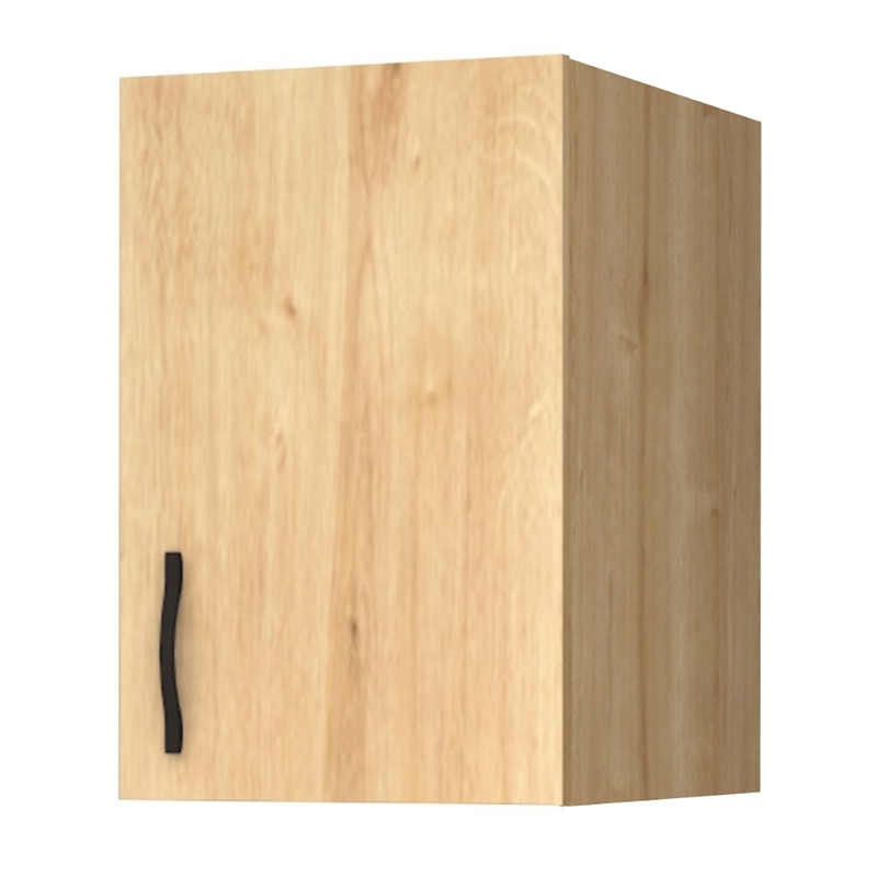 Melamine one - door wardrobe loft Ricardo Megapap in oak color 40x51.8x59cm.